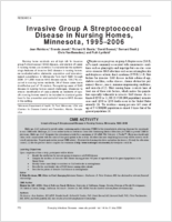 Invasive Group A Streptococcal Disease in Nursing Homes Minnesota 19952006