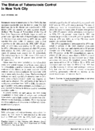 The Status Of Tuberculosis Control In New York City