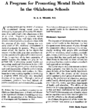 A program for promoting mental health in the Oklahoma schools