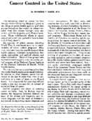 Cancer control in the United States