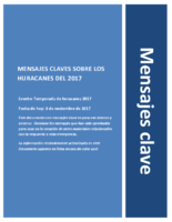 Mensajes clave temporada de huracanes del 2017