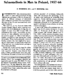 Salmonellosis In Man In Poland 195766