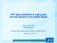 HPV type attribution in high grade cervical lesions in the United States