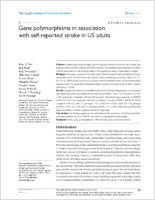 Gene polymorphisms in association with selfreported stroke in US adults