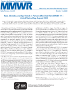 Race Ethnicity and Age Trends in Persons Who Died From COVID19  United States MayAugust 2020 early release