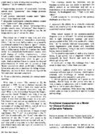 Functional assessment as a model for clinical evaluation of geriatric patients