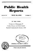 Public Health Reports  v 66 no 21  cover