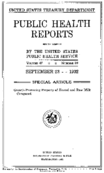 Public Health Reports  v 47 no 39  cover