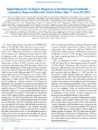 Rapid Diagnostic Testing for Response to the Monkeypox Outbreak  Laboratory Response Network United States May 17June 30 2022