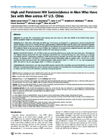 High and Persistent HIV Seroincidence in Men Who Have Sex with Men across 47 US Cities