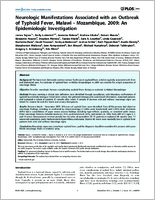 Neurologic Manifestations Associated with an Outbreak of Typhoid Fever Malawi  Mozambique 2009 An Epidemiologic Investigation