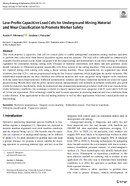 LowProfile Capacitive Load Cells for Underground Mining Material and Wear Classification to Promote Worker Safety