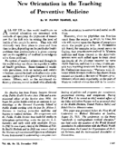 New orientation in the teaching of preventive medicine