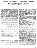 Dental caries and periodontal diseases among Ethiopian civilians