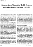 Construction of hospitals health centers and other health facilities 195152