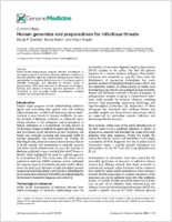 Human genomics and preparedness for infectious threats