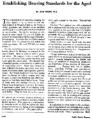 Establishing housing standards for the aged
