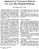 Adjustment of tuberculosis patients one year after hospital discharge