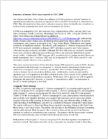 Summary of human Vibrio cases reported to CDC 2008