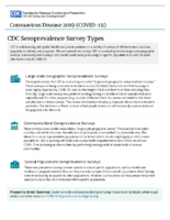 CDC Seroprevalence Survey Types May 17 2020
