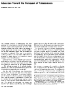Advances Toward The Conquest Of Tuberculosis