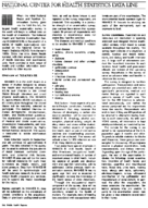 NATIONAL CENTER FOR HEALTH STATISTICS DATA LINE