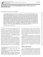 Risk Assessment for 23 78PDioxin TCDD Based on an Epidemiologic Study