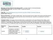 Marketing and Recruitment for the National DPP June Mens Health Promotional Materials