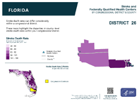 FL Congressional District 26 Stroke and Federally Qualified Health Centers Map 118th Congress