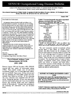 Workrelated asthma cases Massachusetts SENSOR 1993  1998