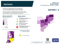 IN Congressional District 09 Stroke and Stroke Centers Map 118th Congress
