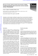 Recovery of Some Common Solvents from Protective Clothing Breakthrough Indicator Pads by MicrowaveSolvent Extraction and Gas Chromatography