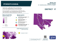 PA Congressional District 17 Stroke and Stroke Centers Map 118th Congress