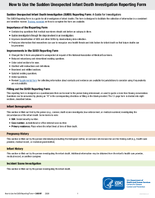 How to Use the Sudden Unexpected Infant Death Investigation SUIDI Reporting Form SUIDIRF