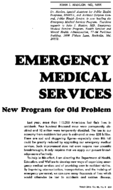 Emergency medical services new program for old problem