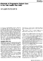 Elements of progressive patient care in the Yale Health Plan HMO