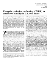 Using the Coal Mine Roof Rating CMRR to Assess Roof Stability in US Coal Mines