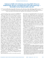 Outbreak of SARSCoV2 Infections Including COVID19 Vaccine Breakthrough Infections Associated with Large Public Gatherings  Barnstable County Massachusetts July 2021