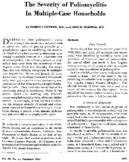 The severity of poliomyelitis in multiplecase households