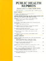 Public Health Reports  v 109 no 1 JanuaryFebruary 1994  cover