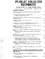Public Health Rep  v 105 no 1  table of contents