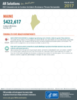 CDCs Investments to Combat Antibiotic Resistance Threats Nationwide Maine Fiscal Year 2017