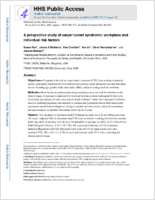A prospective study of carpal tunnel syndrome workplace and individual risk factors