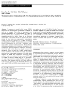 Toxicokinetic Interaction of 25Hexanedione and Methyl Ethyl Ketone