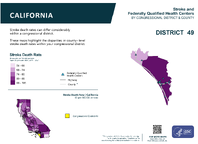 CA Congressional District 49 Stroke and Federally Qualified Health Centers Map 118th Congress