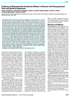 Evidence of Reproductive Endocrine Effects in Women with Occupational Fuel and Solvent Exposures