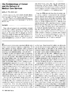 The epidemiology of cancer and the delivery of medical care services