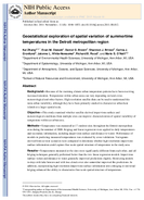 Geostatistical exploration of spatial variation of summertime temperatures in the Detroit metropolitan region