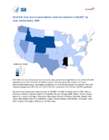 West Nile virus neuroinvasive disease incidence reported to ArboNET by state United States 2009