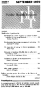Public Health Reports  v 85 no 8  table of contents